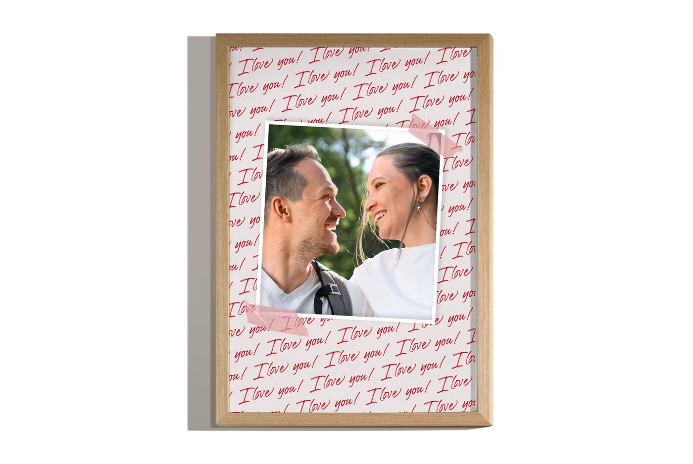 Ein liebevolles Bild in einem Rahmen mit dem Text 'I love you'
