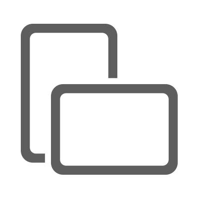 Zwei nebeneinander stehende Rechtecke, die die Grundform eines Layouts darstellen