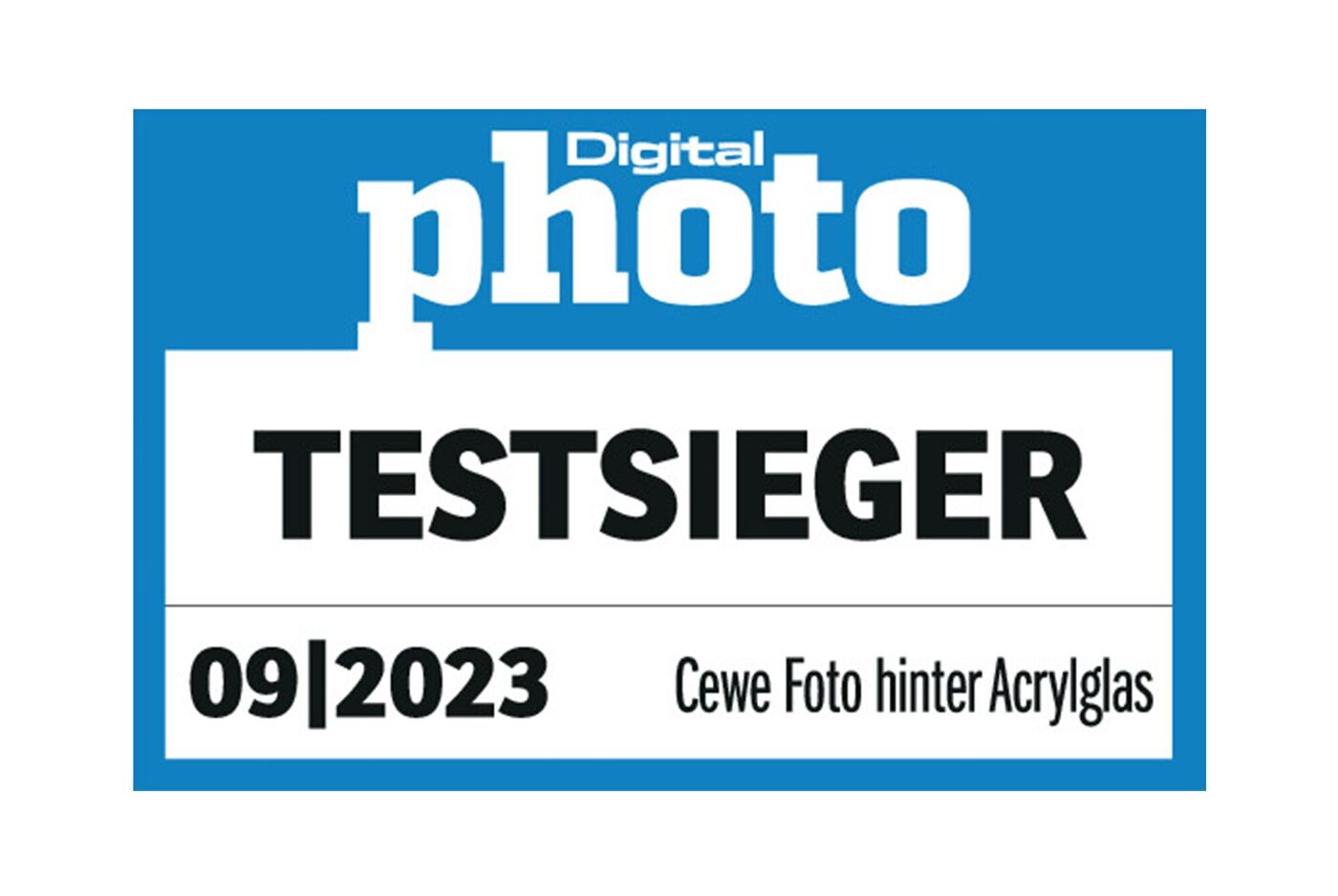 DigitalPHOTO 09/2023: TESTSIEGER – CEWE Foto hinter Acrylglas