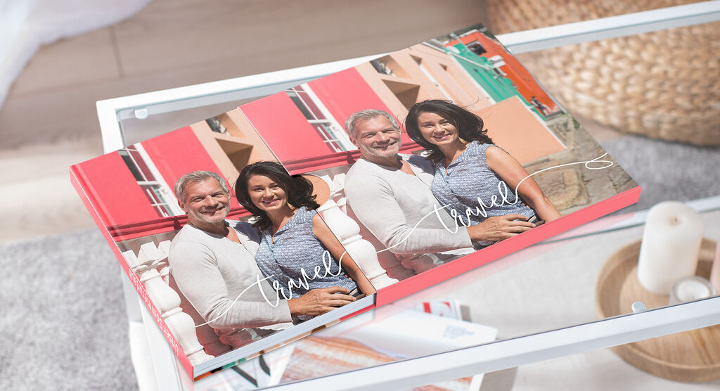 Stylisches Fotobuch, das Erinnerungen an Reisen festhält