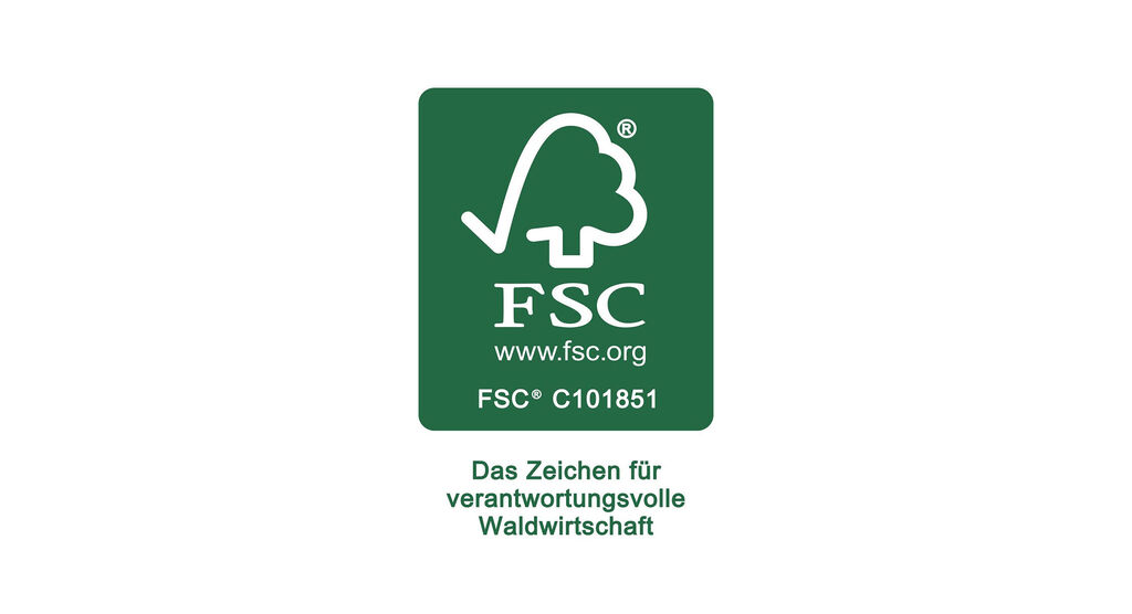 Logo des Forest Stewardship Council (FSC) mit einem Baum-Symbol