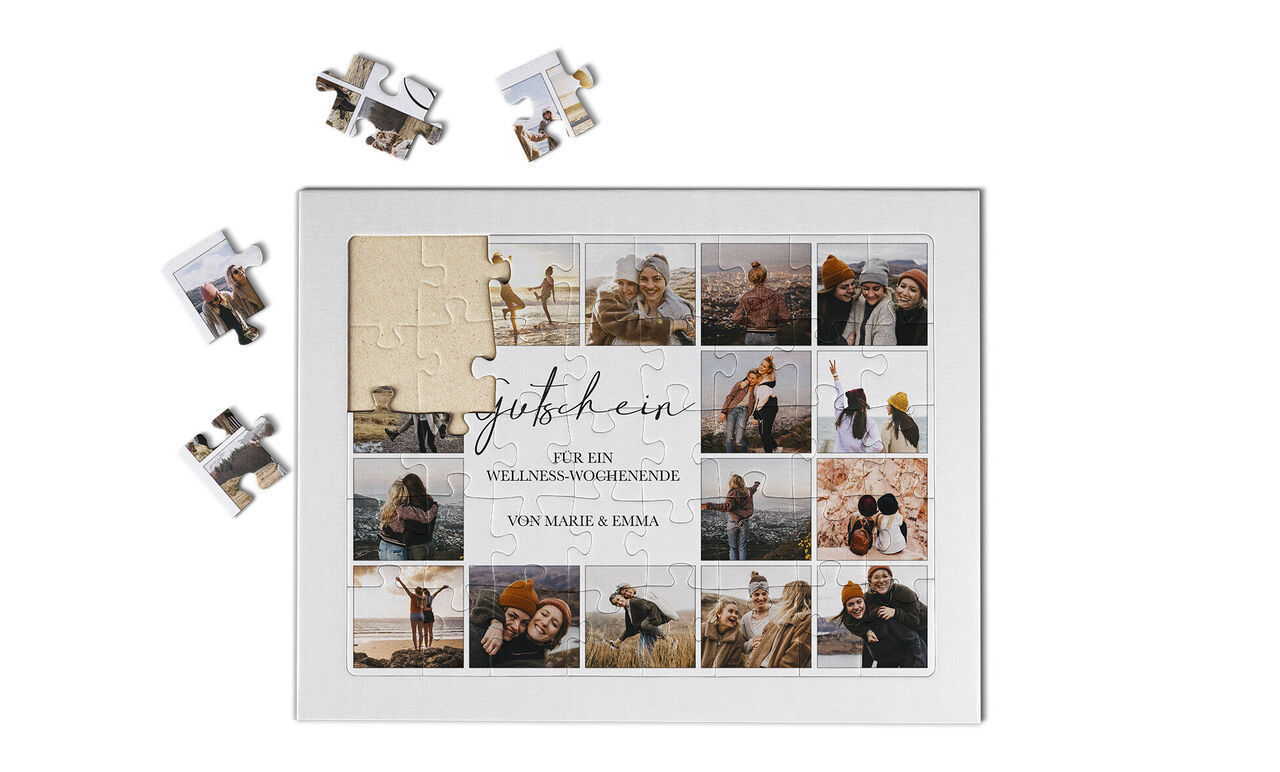 Personalisierte Puzzle-Geschenkidee mit Fotos von gemeinsamen Momenten