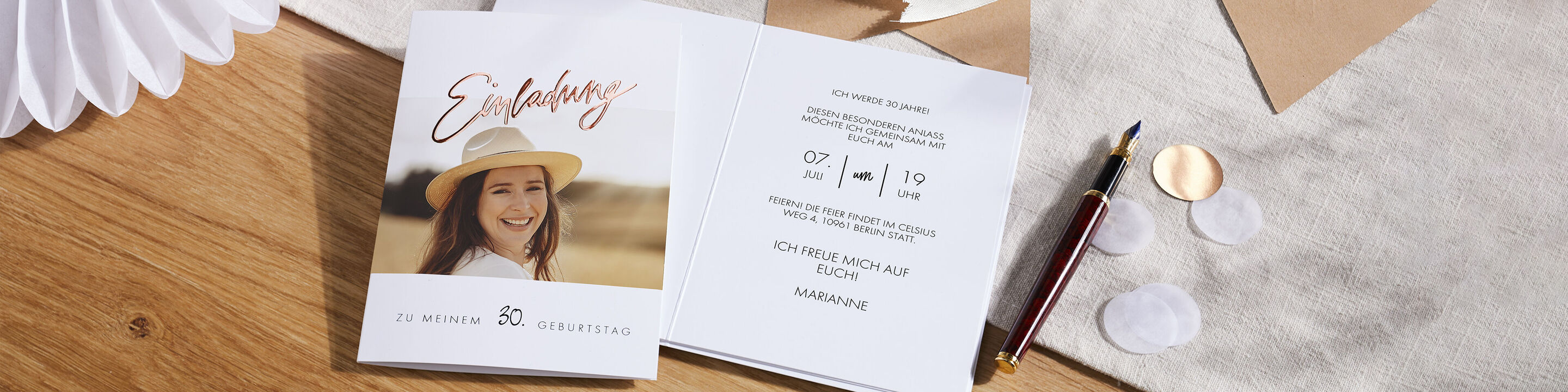 Elegantes Einladungskarten-Design für Event