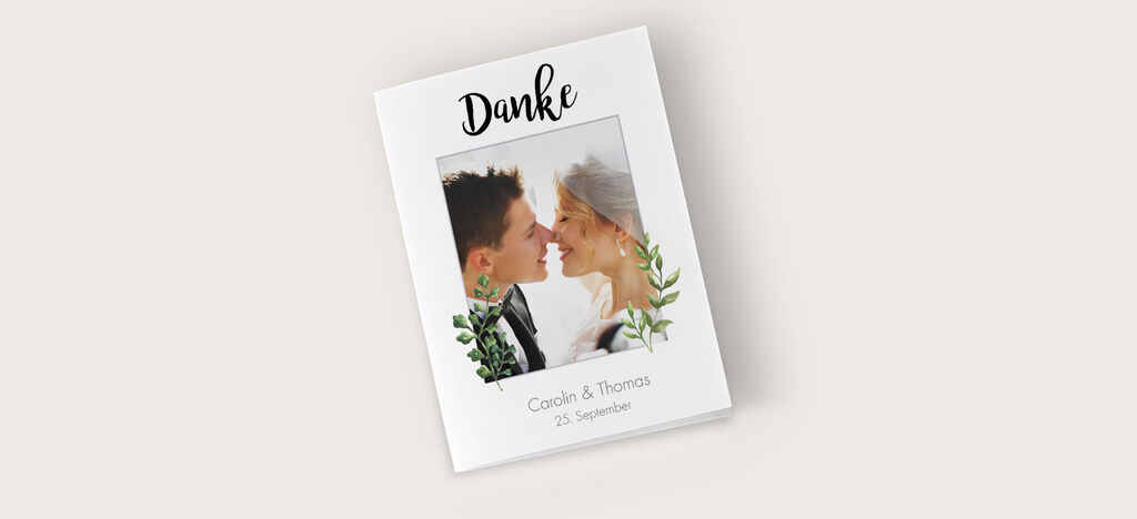 Wundervolles Dankeschön-Karten-Design mit floralem Motiv